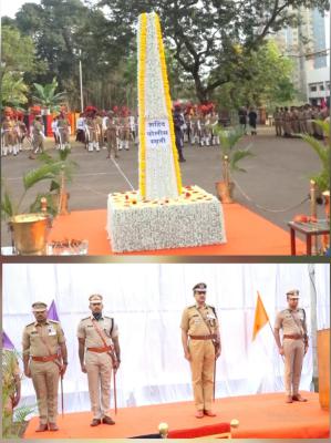 <p>पोलीस स्मृती दिनानिमित्त शहीद जवानांना आदरांजली</p>
