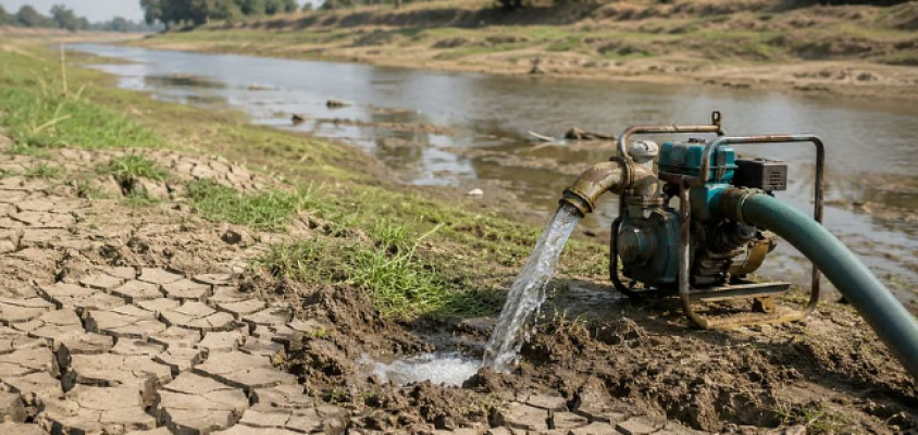 <p>शेतकऱ्यांना पाणी उपसा करण्याची मिळाली परवानगी...</p>
