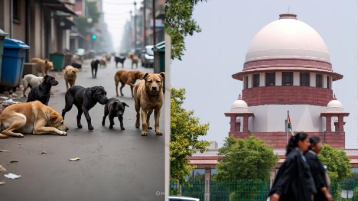 <p>भटक्या कुत्र्यांबाबत सुप्रीम कोर्टाचा मोठा निर्णय...&nbsp;</p>
