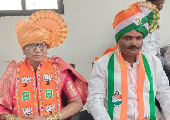 <p>करवीर पंचायत समिती सभापतीपदी साताप्पा पाटील, तर उपसभापतीपदी दिपाली पाटील यांची बिनविरोध निवड</p>
